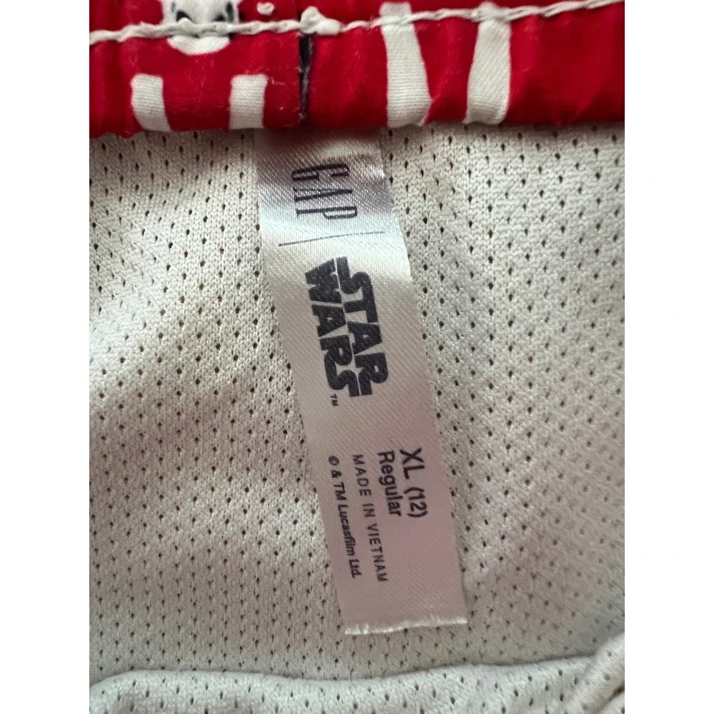 Gap Kids Star Wars Stormtrooper Darth‎ Vader Swim Red Boys XL 12 Board Short
